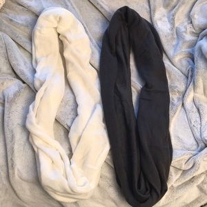 TWO infinity scarfs
